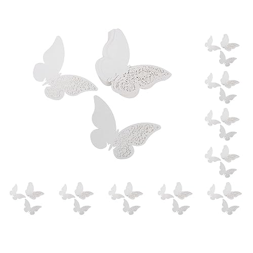 10 Set Schmetterlinge Glas Tischkarten Hochzeit Party Tischdekoration 50 Stück Weiß 10 Set Schmetterlinge Glas Tischkarten Hochzeit Party Tischdekoration 50 Stück Weiß von Generisch