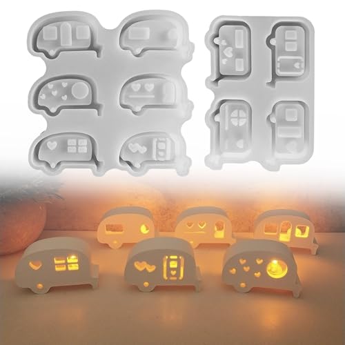 10 Silikonform Ostern, Silikonform Gießformen Ostern, 3D Auto Gießform Ostern für Gips, Sojawachs Kerzen, Ostergeschenke Gießform Ostern für DIY Deko von Generisch