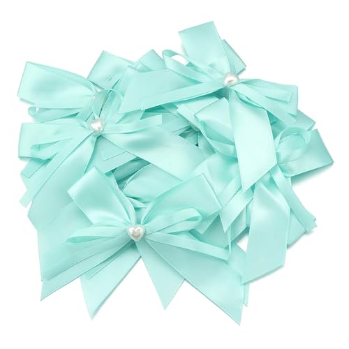 10 Stück/Packung Farbbandschleifen 9,5–11,5 cm Satinband Bowknot Blume for DIY Handarbeit Handwerk Hochzeit Party Dekoration Lieferungen(Green) von Generisch
