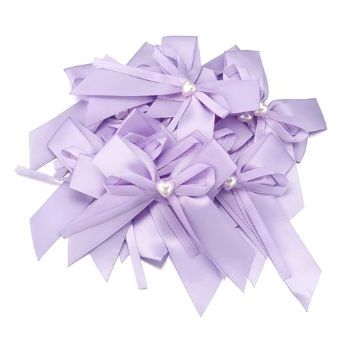 10 Stück/Packung Farbbandschleifen 9,5–11,5 cm Satinband Bowknot Blume for DIY Handarbeit Handwerk Hochzeit Party Dekoration Lieferungen(Purple) von Generisch