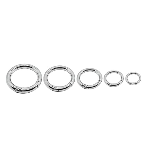 10 Stück 25mm Runde Karabiner,Karabiner Ring,Karabinerhaken aus Zinklegierung Snap Ring 10 Stück 25mm Runde Karabiner,Karabiner Ring,Karabinerhaken aus Zinklegierung Snap Ring von Generisch