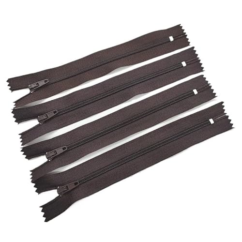 10 Stück 3# 7,5 cm – 60 cm (3 – 24 Zoll) geschlossener Nylon-Spulenreißverschluss, geeignet for Kleidungsreißverschlüsse for Nähen, 20 Farben(Coffee,7.5CM_10PCS) von Generisch