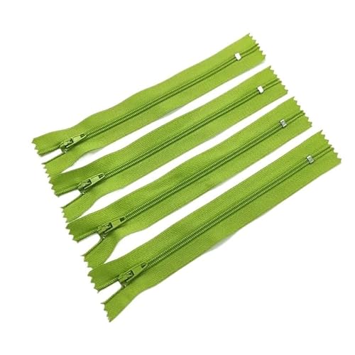 10 Stück 3# 7,5 cm – 60 cm (3 – 24 Zoll) geschlossener Nylon-Spulenreißverschluss, geeignet for Kleidungsreißverschlüsse for Nähen, 20 Farben(Green,20CM_10PCS) von Generisch