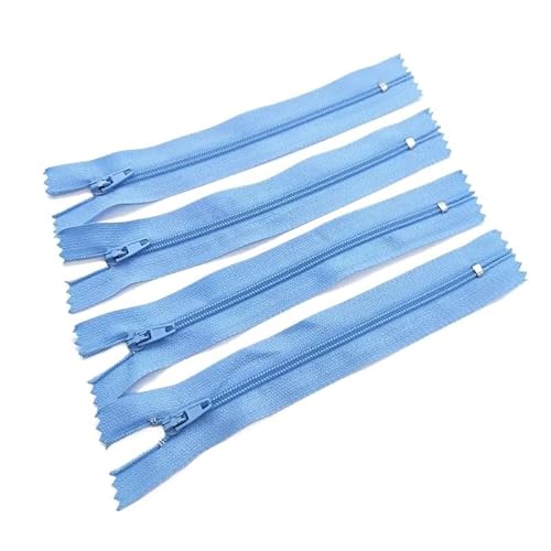 10 Stück 3# 7,5 cm – 60 cm (3 – 24 Zoll) geschlossener Nylon-Spulenreißverschluss, geeignet for Kleidungsreißverschlüsse for Nähen, 20 Farben(Light Blue,7.5CM_10PCS) von Generisch