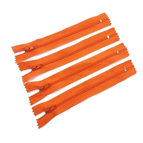 10 Stück 3# 7,5 cm – 60 cm (3 – 24 Zoll) geschlossener Nylon-Spulenreißverschluss, geeignet for Kleidungsreißverschlüsse for Nähen, 20 Farben(Orange,7.5CM_10PCS) von Generisch