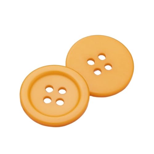 10 Stück 9–30 mm runde Harzknöpfe für handgefertigte DIY-Scrapbooking-Bastelarbeiten, Nähzubehör, Kleidung, Pullover, Mantelzubehör(Warm Yellow,28L 18.0 MM) von Generisch