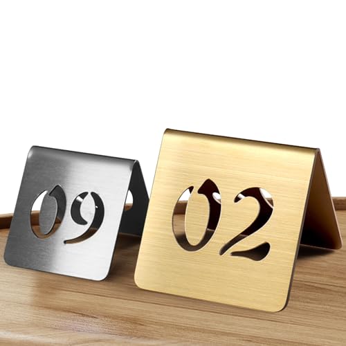 10 Stück Edelstahl Hochzeit Tischnummern – Zeltstil Metallkarten für Empfang & Party Dekor – 6 cm silberne Nummernschilder für Veranstaltungen und Restaurants 10 Stück Edelstahl Hochzeit Tischnummern – Zeltstil Metallkarten für Empfang & Party Dekor – 6 cm silberne Nummernschilder für Veranstaltungen und Restaurants von Generisch