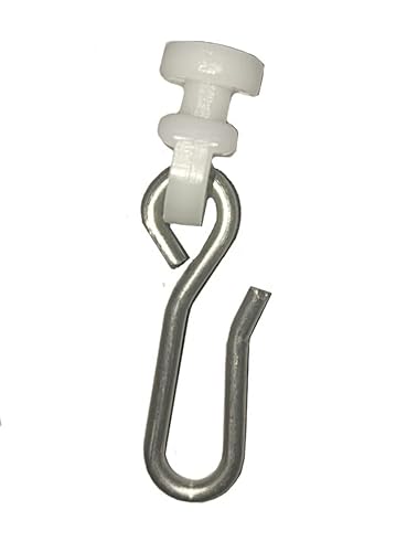 10 Stück Gardinengleiter mit Metallhaken für Vorhangschienen mit 6 mm Laufkanal für schwere Gardinen und Vorhänge 10 Stück Gardinengleiter mit Metallhaken für Vorhangschienen mit 6 mm Laufkanal für schwere Gardinen und Vorhänge von Generisch