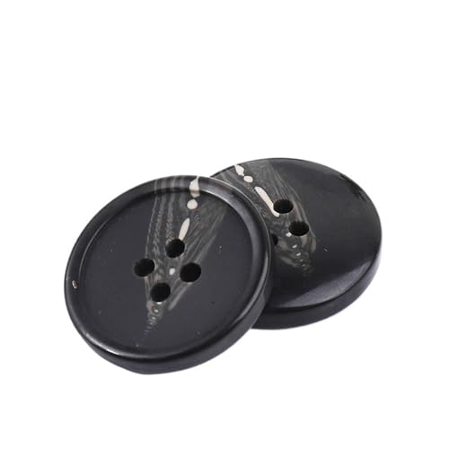 10 Stück Harzknöpfe mit 4 Löchern für Nähen, dekorative Kunststoffknöpfe, Größe, komplettes DIY-Zubehör(NK048-10,34mm) von Generisch