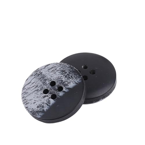 10 Stück Harzknöpfe mit 4 Löchern für Nähen, dekorative Kunststoffknöpfe, Größe, komplettes DIY-Zubehör(NK048-11,34mm) von Generisch