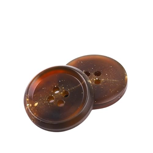 10 Stück Harzknöpfe mit 4 Löchern für Nähen, dekorative Kunststoffknöpfe, Größe, komplettes DIY-Zubehör(NK048-3,20mm) von Generisch