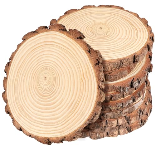 10 Stück Holzscheiben ohne Loch set, 14-15cm Unbehandeltes Baumscheiben, Holz Log Scheiben Groß, Natürliche Runde Holzkreise für DIY Basteln Hochzeit Haus Dekoration 10 Stück Holzscheiben ohne Loch set, 14-15cm Unbehandeltes Baumscheiben, Holz Log Scheiben Groß, Natürliche Runde Holzkreise für DIY Basteln Hochzeit Haus Dekoration von Generisch