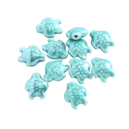 10 Stück Keramik Schildkröten perlen, bunte niedliche Schildkröten perlen, für DIY-Armbänder und Halsketten Zubehör 10 Stück Keramik Schildkröten perlen, bunte niedliche Schildkröten perlen, für DIY-Armbänder und Halsketten Zubehör von Generisch