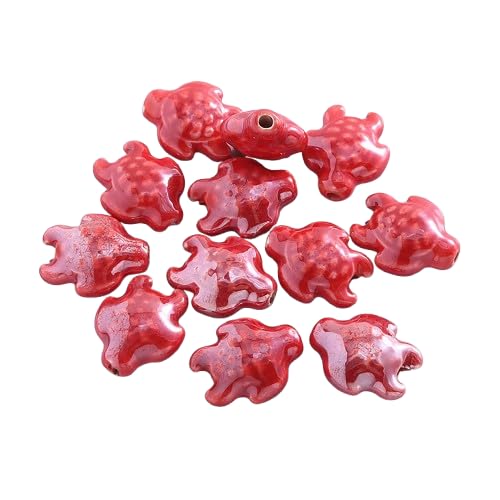 10 Stück Keramik Schildkröten perlen, bunte niedliche Schildkröten perlen, für DIY-Armbänder und Halsketten Zubehör 10 Stück Keramik Schildkröten perlen, bunte niedliche Schildkröten perlen, für DIY-Armbänder und Halsketten Zubehör von Generisch