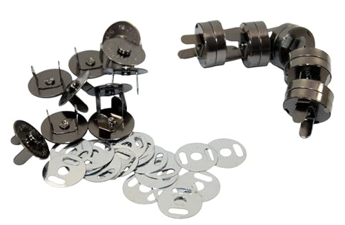 10 Stück Magnetknöpfe, 18mm Magnetverschluss Vernickelt für Taschen, Schwarznickel 10 Stück Magnetknöpfe, 18mm Magnetverschluss Vernickelt für Taschen, Schwarznickel von Generisch