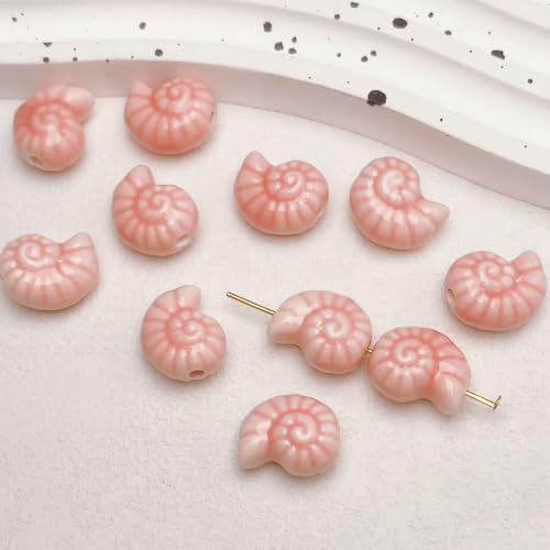 10 Stück Schneckenmuschel-Keramikperlen DIY Schmuckherstellungs-Set – 14 mm Armbandanhänger, Halskette Abstandshalter Perlen für Sommerhandwerk 10 Stück Schneckenmuschel-Keramikperlen DIY Schmuckherstellungs-Set – 14 mm Armbandanhänger, Halskette Abstandshalter Perlen für Sommerhandwerk von Generisch