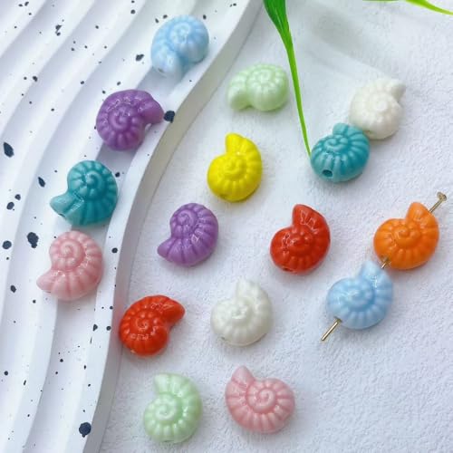 10 Stück Schneckenmuschel-Keramikperlen DIY Schmuckherstellungs-Set – 14 mm Armbandanhänger, Halskette Abstandshalter Perlen für Sommerhandwerk 10 Stück Schneckenmuschel-Keramikperlen DIY Schmuckherstellungs-Set – 14 mm Armbandanhänger, Halskette Abstandshalter Perlen für Sommerhandwerk von Generisch