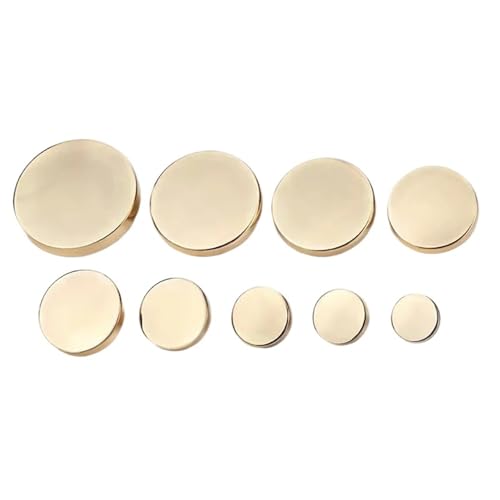 10 Stück goldene Nähknöpfe aus Metall mit Schaft für Basteln, für Kleidung, DIY, Damenmantel, Jacke, Hemd, Zubehör, Scrapbooking(Bright Gold,18mm) von Generisch