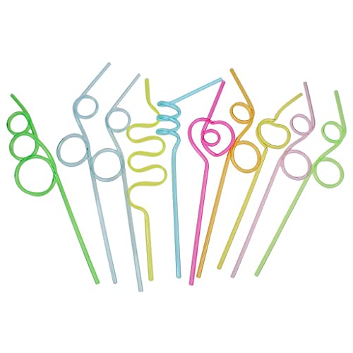 10 Stück verrückte gelockte Trinkhalme mit Wackel-Twist-Motiv für Kinder-Partytütenfüller 10 Stück verrückte gelockte Trinkhalme mit Wackel-Twist-Motiv für Kinder-Partytütenfüller von Generisch
