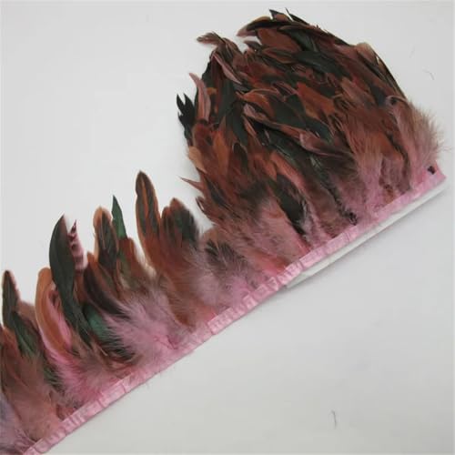 10 Yards 13-18 cm Huhnschwanz-Feder-Bordüre, Streifen für Hochzeit, Party, Kleidung, Besatz, Fransen zum Basteln, 9,1 m 10 Yards 13-18 cm Huhnschwanz-Feder-Bordüre, Streifen für Hochzeit, Party, Kleidung, Besatz, Fransen zum Basteln, 9,1 m von Generisch