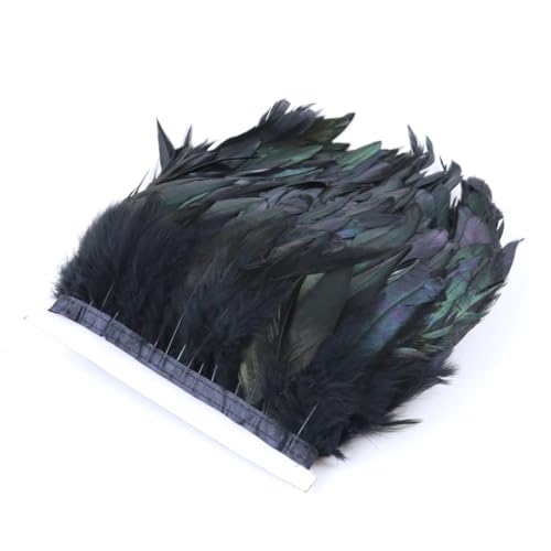 10 m Hahn-Hühnerfeder-Bordüre, 10-15 cm, natürliche weiße Feder mit Band zum Nähen von Kleid, Kleidung, 6 x 10 - 15 cm 10 m Hahn-Hühnerfeder-Bordüre, 10-15 cm, natürliche weiße Feder mit Band zum Nähen von Kleid, Kleidung, 6 x 10 - 15 cm von Generisch