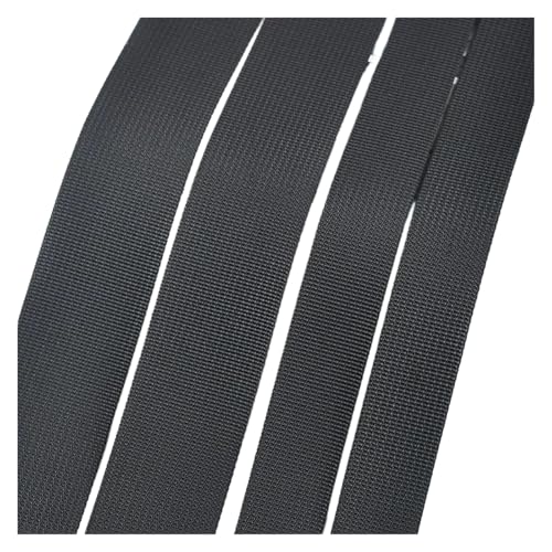 10 m schwarzes Nylon-Gurtband, 20 mm, 25 mm, 32 mm, 38 mm, 50 mm Breite, für Nähen, Schrägband, Taschenzubehör, dekorative Verzierung(Style03,38mm) von Generisch