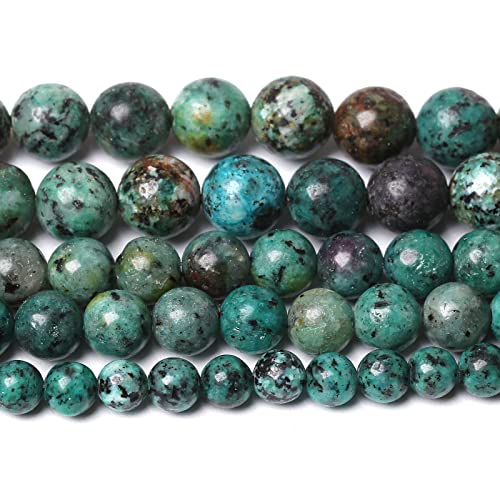10 mm, 38 Stück, Naturstein, afrikanischer Türkis, lose Perlen für Schmuckherstellung, DIY-Armbänder 10 mm, 38 Stück, Naturstein, afrikanischer Türkis, lose Perlen für Schmuckherstellung, DIY-Armbänder von Generisch