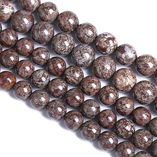 10 mm, 38 Stück, Naturstein, braun, Schneeflocke, Jaspis, Obsidian, lose Perlen für Schmuckherstellung, DIY-Armbänder 10 mm, 38 Stück, Naturstein, braun, Schneeflocke, Jaspis, Obsidian, lose Perlen für Schmuckherstellung, DIY-Armbänder von Generisch