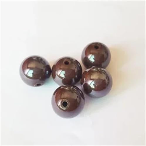 10 mm/12 mm/14 mm/16 mm, Acrylbeschichtete weiße, helle Perlen für klobigen Schmuck, bunte Herstellung, Bastelstift, 1141, 12 mm, 480 Stück pro Beutel von Generisch