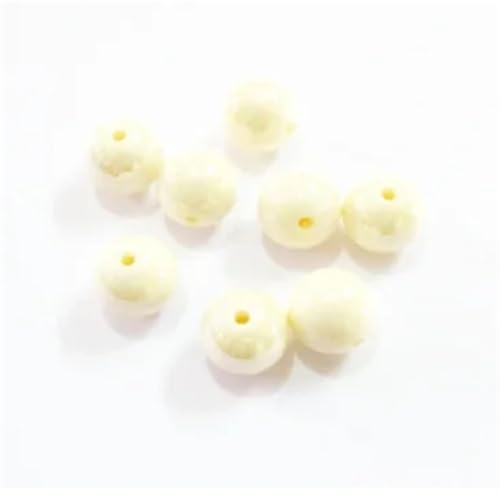10 mm/12 mm/14 mm/16 mm, Acrylbeschichtete weiße, helle Perlen für klobigen Schmuck, bunte Herstellung, Bastelstift, weiß, 16 mm, 200 Stück pro Beutel von Generisch