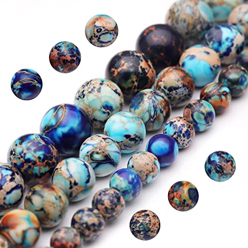 10 mm gemischte blaue imperiale Jaspis polierte runde glatte Steinperlen für Armband und Halskette, 38,1 cm 10 mm gemischte blaue imperiale Jaspis polierte runde glatte Steinperlen für Armband und Halskette, 38,1 cm von Generisch