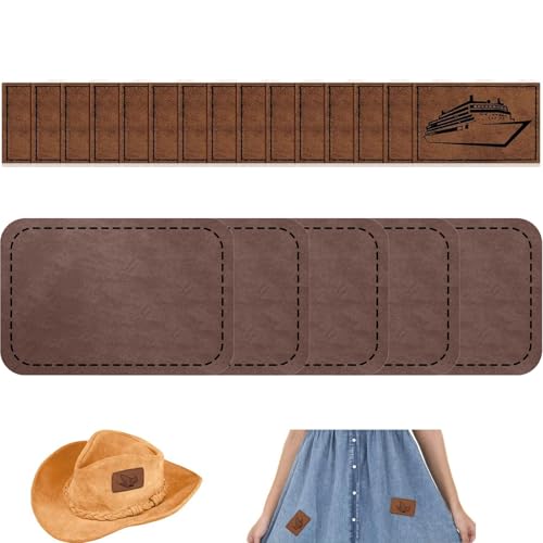 10 x Kunstleder-Aufnäher, personalisierbar, mit Ihrem Namen oder Logo, für Hüte, Rucksäcke, Reitsport, Schule (F) von Generisch