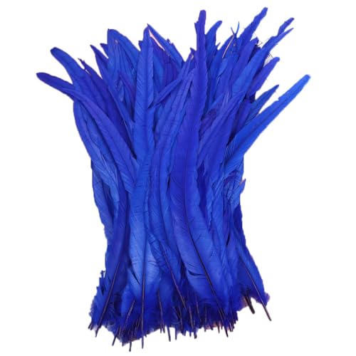 100–1000 Stück, 40–45 cm, farbige Hahnschwanzfedern, Karnevals-Zubehör, Hochzeit, Party, Dekoration, DIY, Königsblau, 500 Stück 100–1000 Stück, 40–45 cm, farbige Hahnschwanzfedern, Karnevals-Zubehör, Hochzeit, Party, Dekoration, DIY, Königsblau, 500 Stück von Generisch