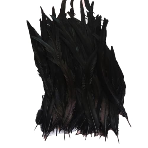 100–1000 Stück, 40–45 cm, farbige Hahnschwanzfedern, Karnevals-Zubehör, Hochzeit, Party, Dekoration, DIY, schwarz, 300 Stück 100–1000 Stück, 40–45 cm, farbige Hahnschwanzfedern, Karnevals-Zubehör, Hochzeit, Party, Dekoration, DIY, schwarz, 300 Stück von Generisch
