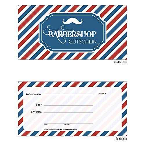 100 Gutscheine Gutscheinkarten Geschenkgutscheine – edel neutral Barbershop Barber Shop Friseur Frisör von Generisch