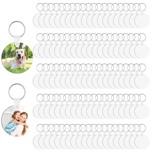 100 Sets Schlüsselanhänger Sublimationsrohlinge rund, doppelseitige Scheiben MDF Wärmeübertragung für Großkomponenten Schlüsselanhänger, inklusive Schlüsselanhänger 100 und Clips, Geschenke 100 Sets Schlüsselanhänger Sublimationsrohlinge rund, doppelseitige Scheiben MDF Wärmeübertragung für Großkomponenten Schlüsselanhänger, inklusive Schlüsselanhänger 100 und Clips, Geschenke von Generisch