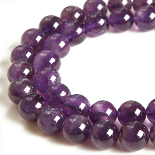 100 Stück 10 mm Amethyst natürliche Edelsteine runde lose Perlen zum Basteln und zur Schmuckherstellung von Generisch