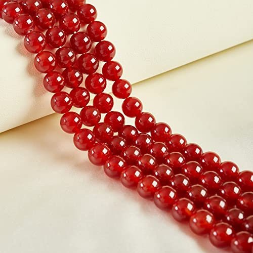 100 Stück 6 mm rote Achat-Perlen, natürlicher Edelstein, rund, lose zum Basteln und zur Schmuckherstellung 100 Stück 6 mm rote Achat-Perlen, natürlicher Edelstein, rund, lose zum Basteln und zur Schmuckherstellung von Generisch