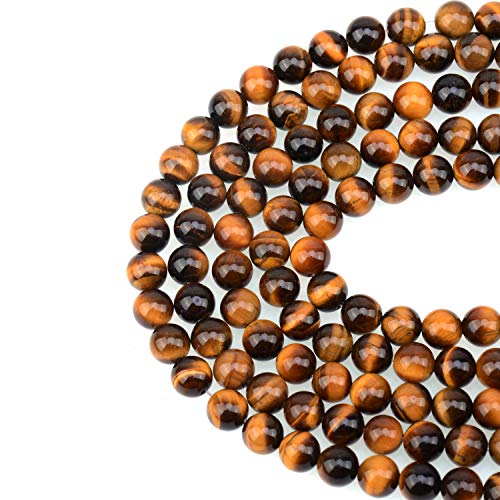 100 Stück 8 mm große, natürliche gelbe Tigeraugen-Edelsteine, runde lose Perlen zur Schmuckherstellung, mit Kristall-Stretchschnur 100 Stück 8 mm große, natürliche gelbe Tigeraugen-Edelsteine, runde lose Perlen zur Schmuckherstellung, mit Kristall-Stretchschnur von Generisch