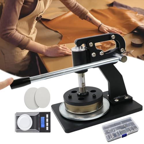 100 cm² Handpresse, rund, Probenahme Durchmesser 11,2 cm, Kreis-Probenschneider, 0-10 mm Schnittstärke, für Folie/Papier/Stoff/Wolle/Leder, mit 2 Pads 100 cm² Handpresse, rund, Probenahme Durchmesser 11,2 cm, Kreis-Probenschneider, 0-10 mm Schnittstärke, für Folie/Papier/Stoff/Wolle/Leder, mit 2 Pads von Generisch