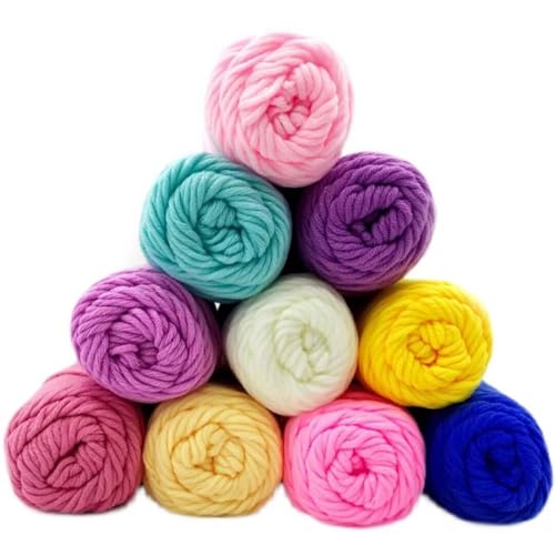 100 g Knäuel mit verschiedenen Tufting-Garnen, farbiges Milch-Baumwollgarn, 8-fädiges Stricken, Weben, Acrylgarn für Tuftingpistole und Stanznadel, 3 mm Häkelnadel-Garn für Teppich/Pullover/Schal 100 g Knäuel mit verschiedenen Tufting-Garnen, farbiges Milch-Baumwollgarn, 8-fädiges Stricken, Weben, Acrylgarn für Tuftingpistole und Stanznadel, 3 mm Häkelnadel-Garn für Teppich/Pullover/Schal von Generisch