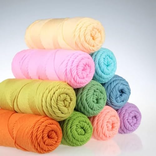 100 g Knäuel mit verschiedenen Tufting-Garnen, farbiges Milch-Baumwollgarn, 8-fädiges Stricken, Weben, Acrylgarn für Tuftingpistole und Stanznadel, 3 mm Häkelnadel-Garn für Teppich/Pullover/Schal 100 g Knäuel mit verschiedenen Tufting-Garnen, farbiges Milch-Baumwollgarn, 8-fädiges Stricken, Weben, Acrylgarn für Tuftingpistole und Stanznadel, 3 mm Häkelnadel-Garn für Teppich/Pullover/Schal von Generisch