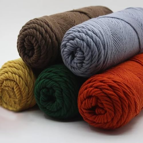 100 g Knäuel mit verschiedenen Tufting-Garnen, farbiges Milch-Baumwollgarn-Set, 8-fädiges Strickgarn für Tuftingpistole und Stanznadel, Häkelnadel-Garn für Teppichherstellung, 3 mm Linie von Generisch