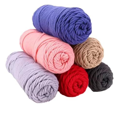 100 g Knäuel mit verschiedenen Tufting-Garnen, farbiges Milch-Baumwollgarn-Set, 8-fädiges Strickgarn für Tuftingpistole und Stanznadel, Häkelnadel-Garn für Teppichherstellung, 3 mm Linie von Generisch