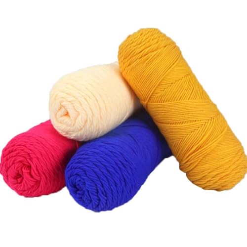 100 g Knäuel mit verschiedenen Tufting-Garnen, farbiges Milch-Baumwollgarn-Set, 8-fädiges Strickgarn für Tuftingpistole und Stanznadel, Häkelnadel-Garn für Teppichherstellung, 3 mm Linie von Generisch