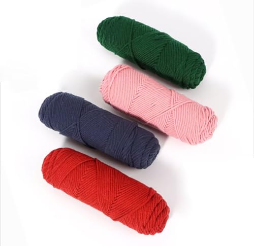 100 g Knäuel mit verschiedenen Tufting-Garnen, farbiges Milch-Baumwollgarn-Set, 8-fädiges Strickgarn für Tuftingpistole und Stanznadel, Häkelnadel-Garn für Teppichherstellung, 3 mm Linie von Generisch