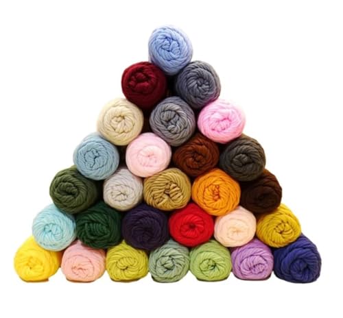 100 g Knäuel mit verschiedenen Tufting-Garnen, farbiges Milch-Baumwollgarn-Set, 8-fädiges Strickgarn für Tuftingpistole und Stanznadel, Häkelnadel-Garn für Teppichherstellung, 3 mm Linie von Generisch
