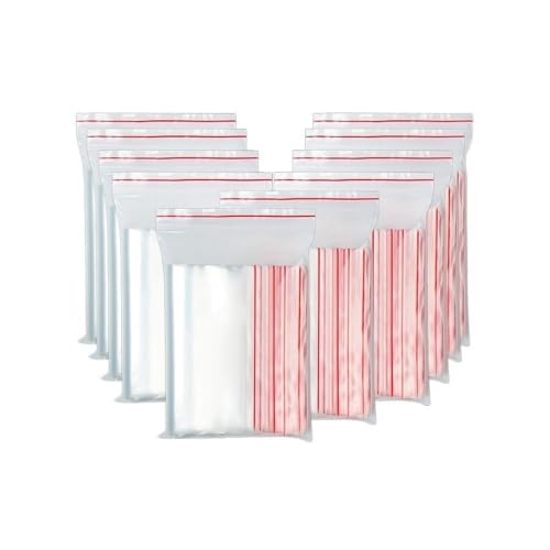 1000 stücke Zip Beutel Druckverschluss, Verschlussbeutel, Wiederverschließbare, Plastikbeutel Transparent, Lebensmittelbeutel(14cm x 20cm) von Generisch