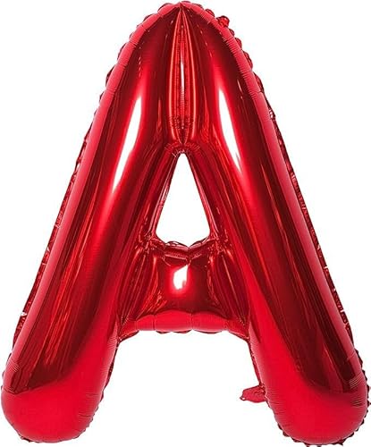 100cm rot Buchstabe A Folienballon Ballon Luftballons Hochzeit Glücklich Geburtstag Party Dekoration von Generisch
