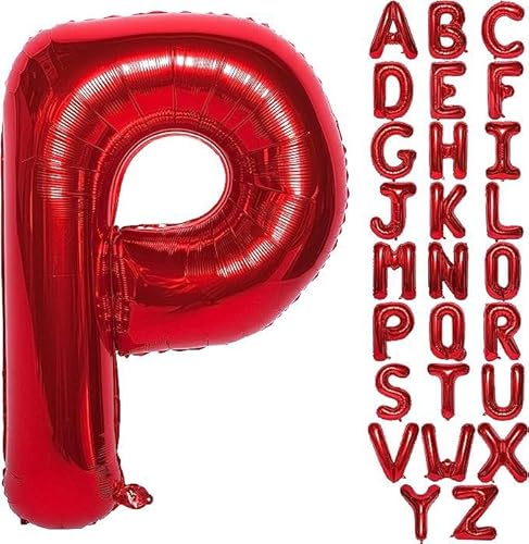 100cm rot Buchstabe P Folienballon Ballon Luftballons Hochzeit Glücklich Geburtstag Party Dekoration von Generisch